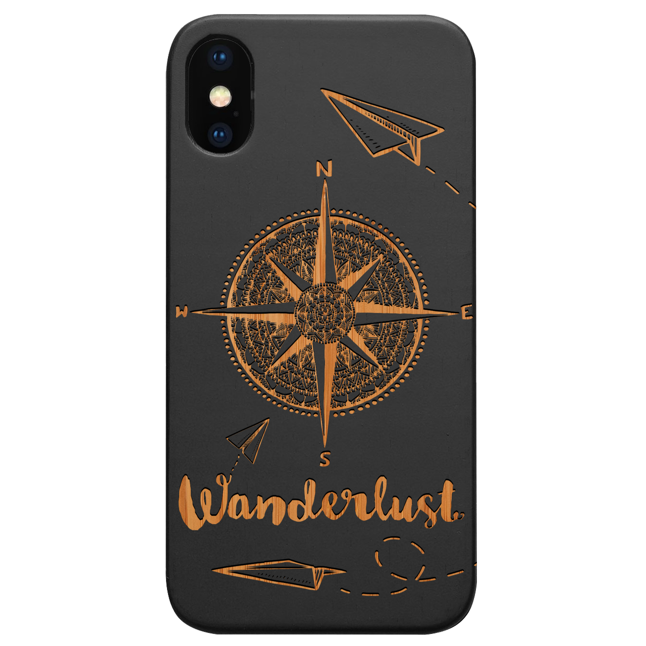Wanderlust - Engraved Wood Phone Case