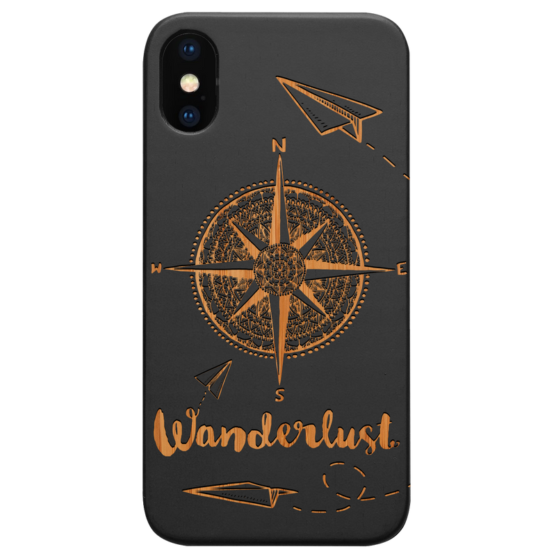 Wanderlust - Engraved Wood Phone Case
