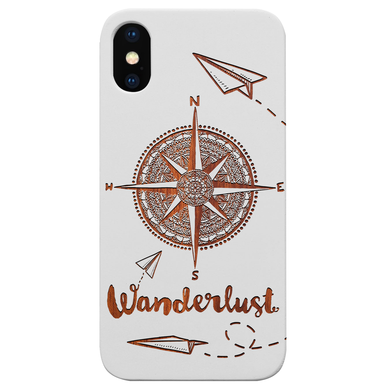 Wanderlust - Engraved Wood Phone Case