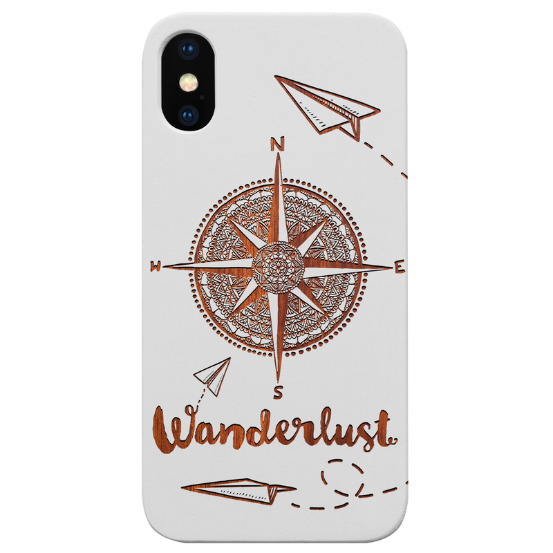 Wanderlust - Engraved Wood Phone Case