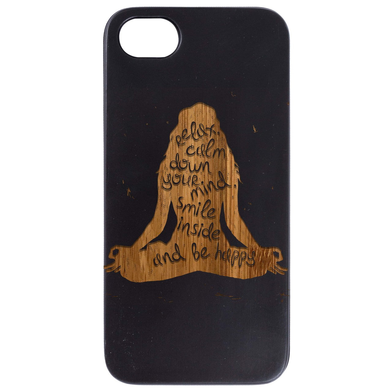 Yoga 1 - Engraved Wood Phone Case