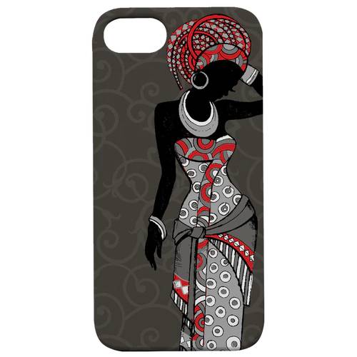 African Woman - UV Color Printed Wood Phone Case