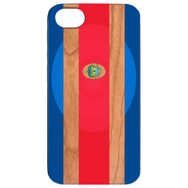 Flag Costa Rica - UV Color Printed Wood Phone Case