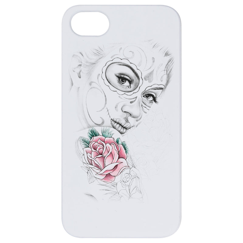 Dead Girl with Rose - UV Color Printed Wood Phone Case