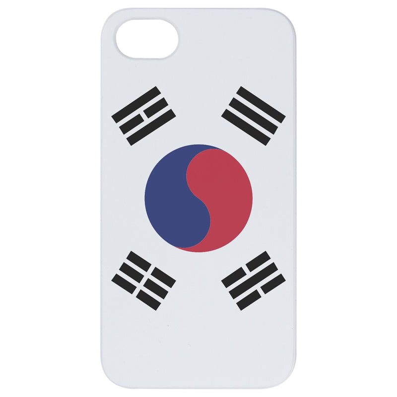 Flag South Korea - UV Color Printed Wood Phone Case