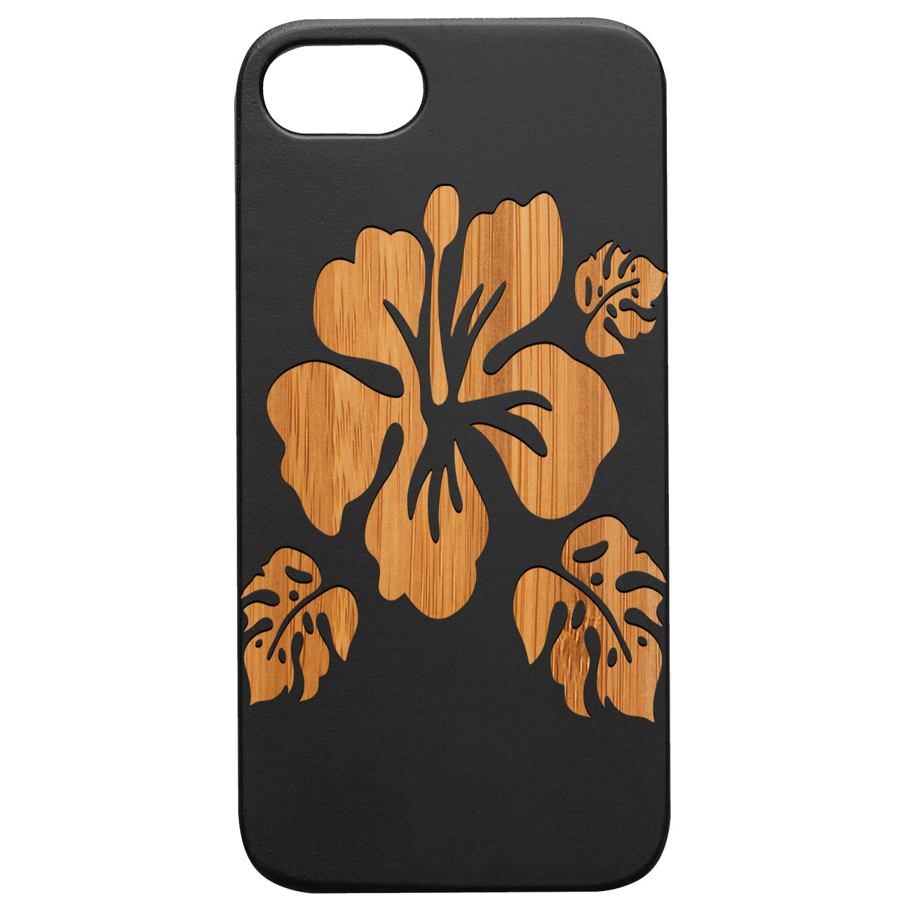 Flower Rose - Engraved Wood Phone Case