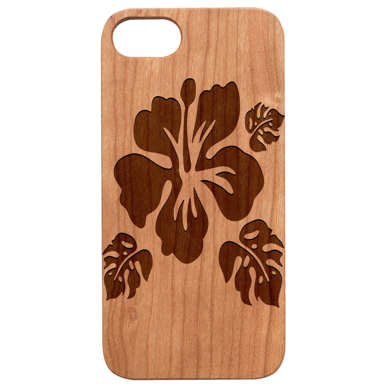 Flower Rose - Engraved Wood Phone Case