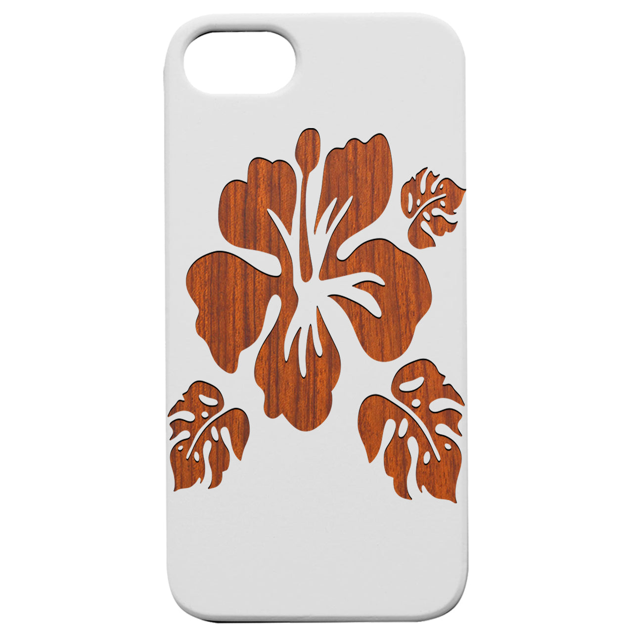 Flower Rose - Engraved Wood Phone Case