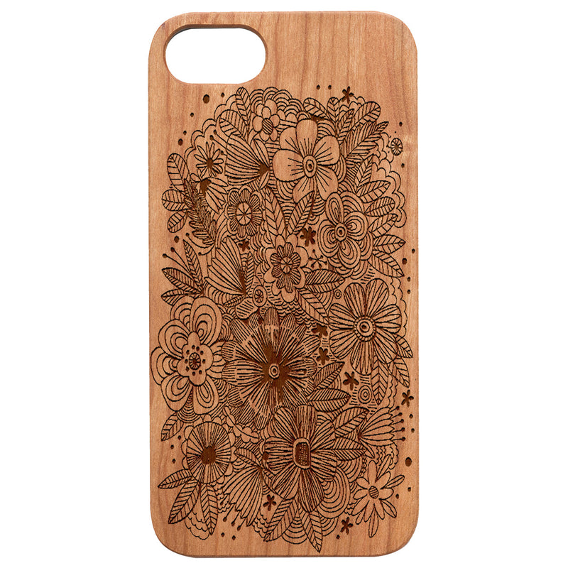 Flowers Lines - Engraved