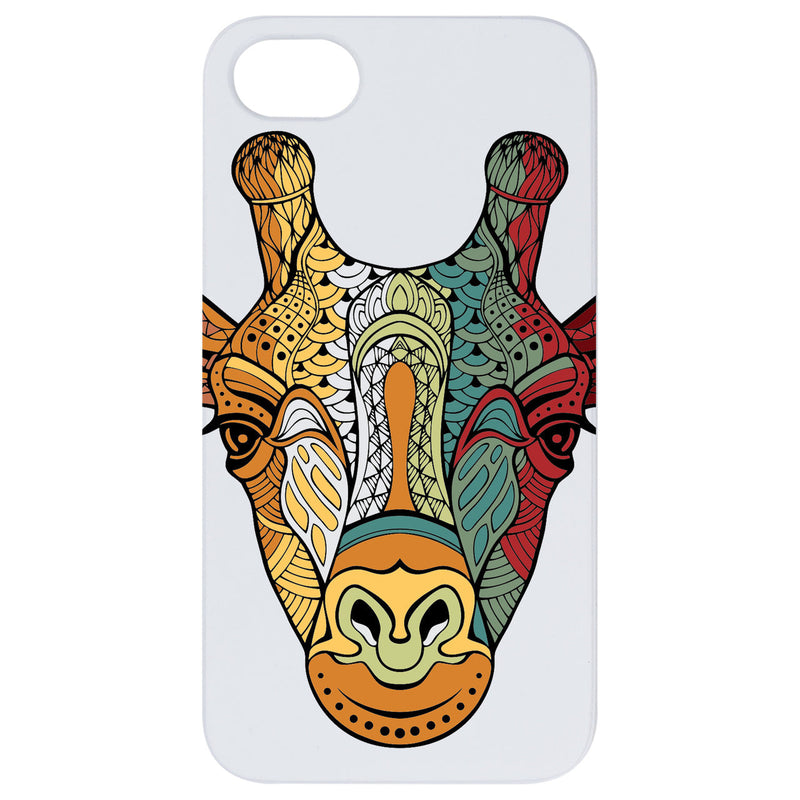 Giraffe Face - UV Color Printed Wood Phone Case