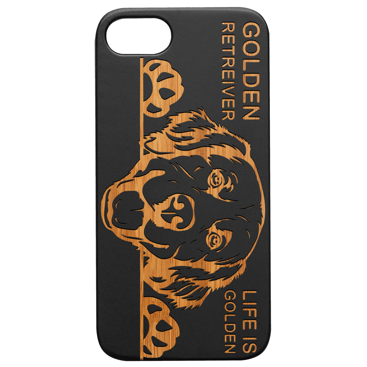 Golden Retreiver - Engraved Wood Phone Case