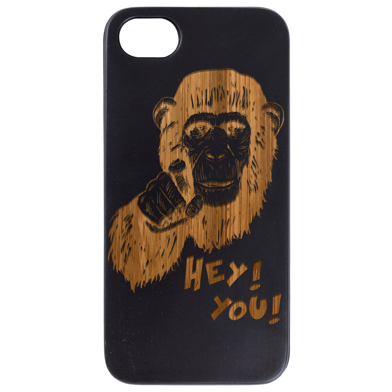 Gorilla Head - Engraved Wood Phone Case