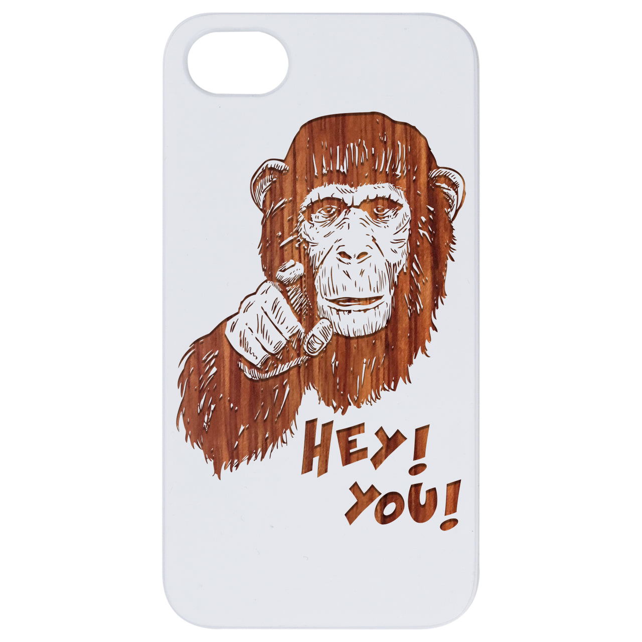 Gorilla Head - Engraved Wood Phone Case
