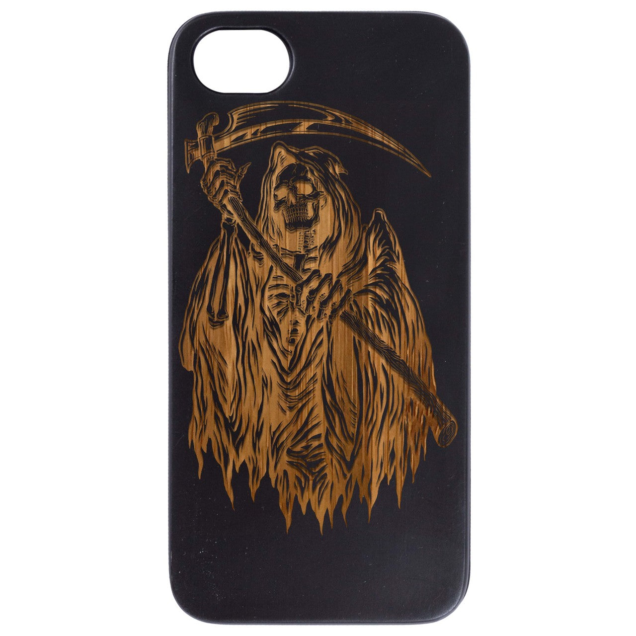 Grim Reaper - Engraved Wood Phone Case