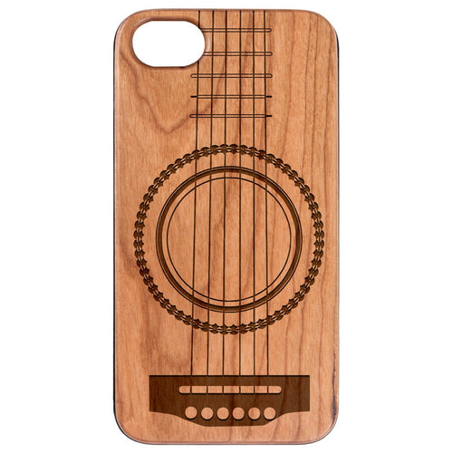 Guitar 3 - Engraved Wood Phone Case