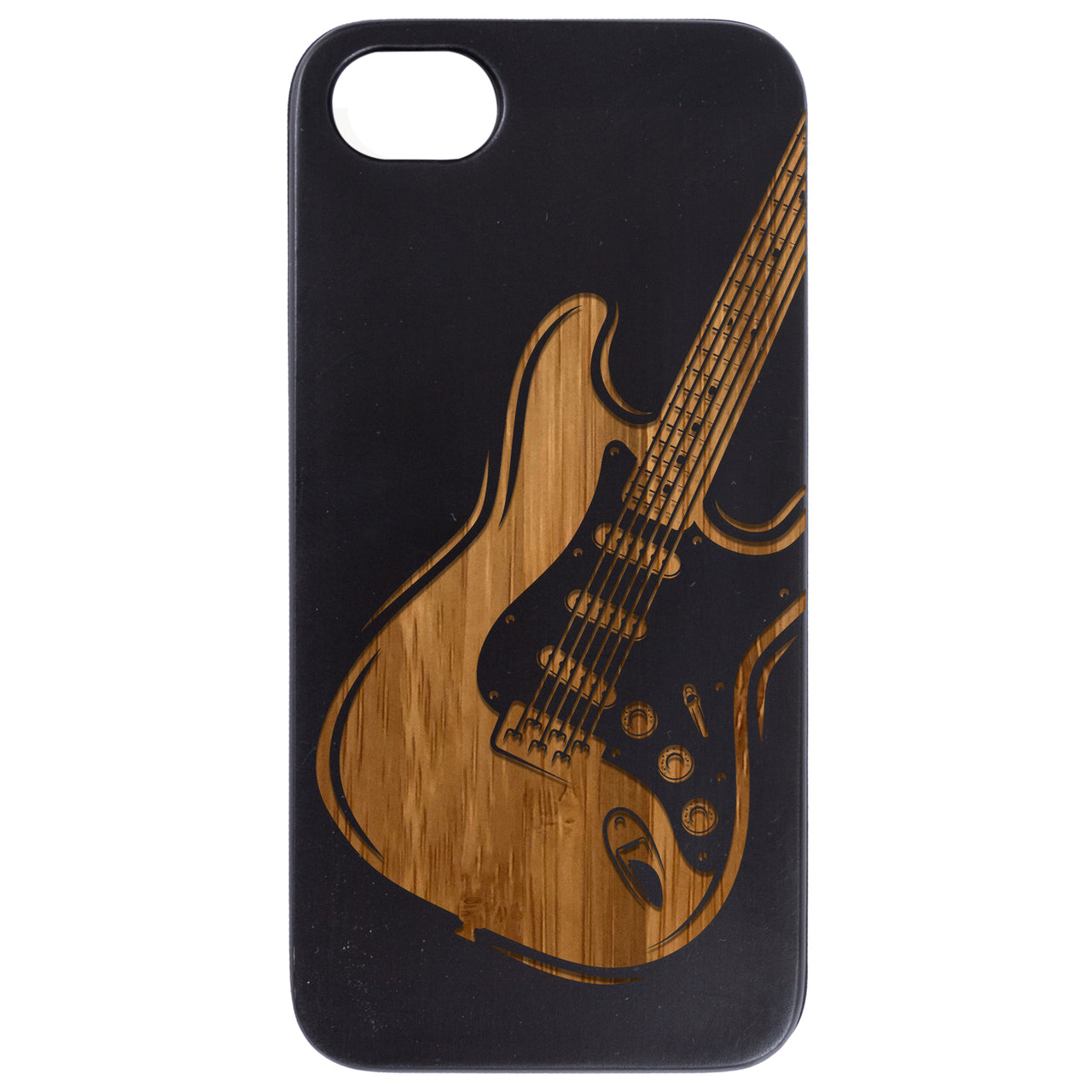 Guitar 2 - Engraved Wood Phone Case