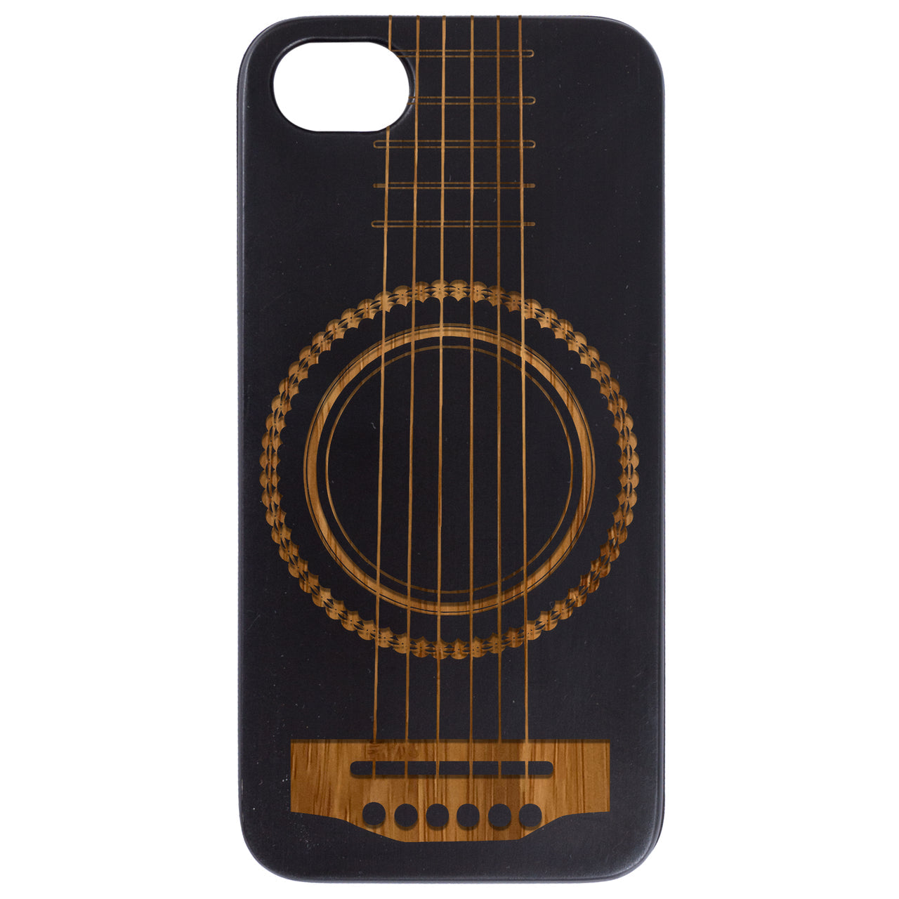 Guitar 3 - Engraved Wood Phone Case
