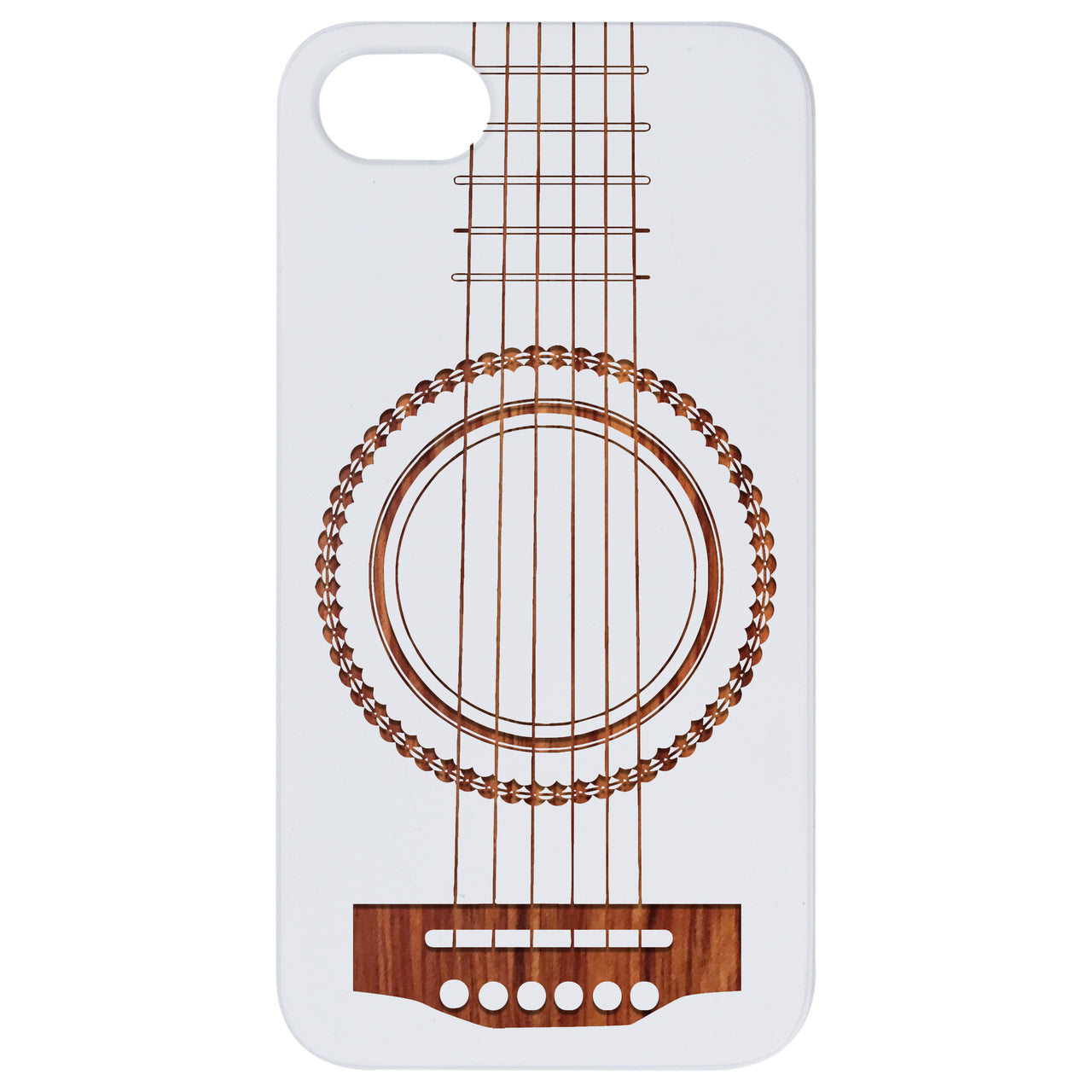 Guitar 3 - Engraved Wood Phone Case