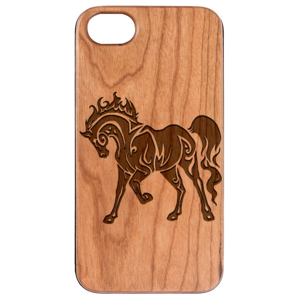 Horse 2 - Engraved Wood Phone Case