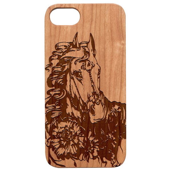 Horse Jewels - Engraved Wood Phone Case