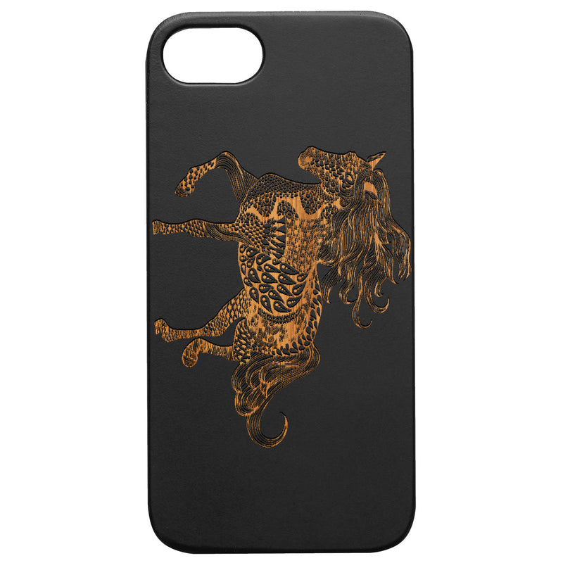 Horse Mandala - Engraved Wood Phone Case