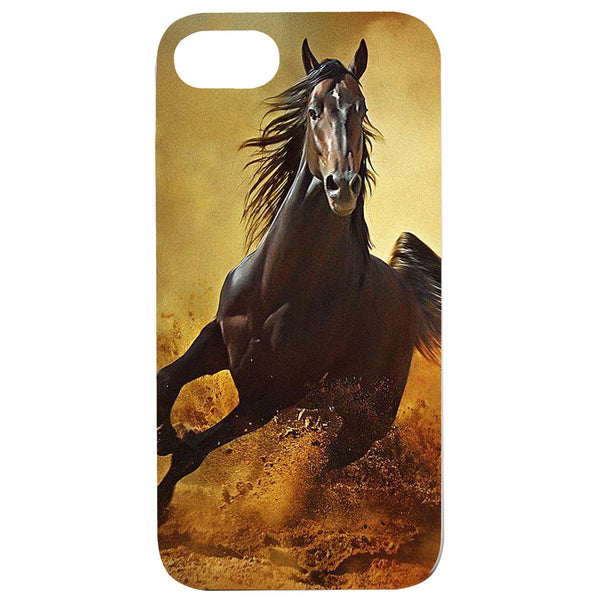 Horse Running - UV Color Printed Wood Phone Case