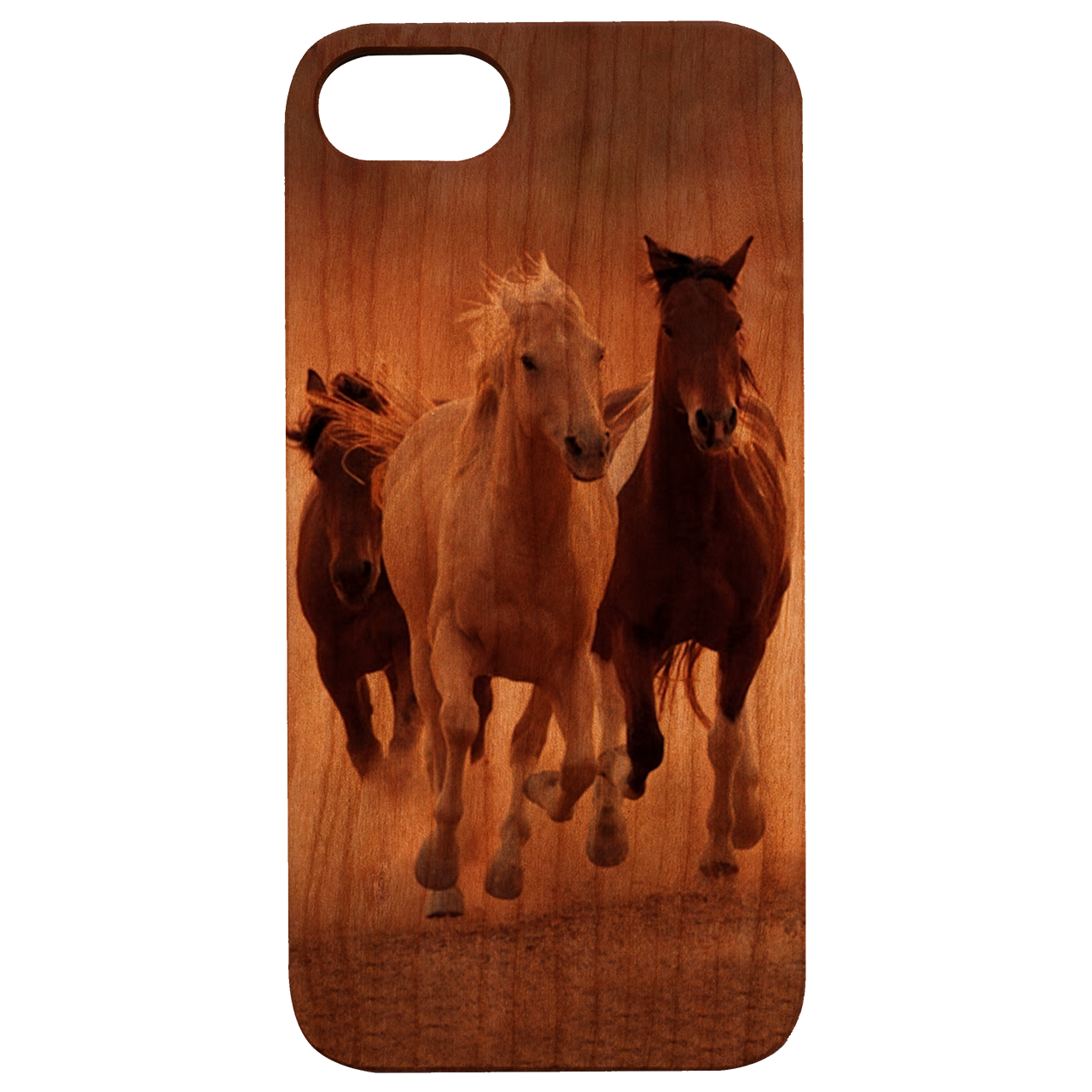 Horses - UV Color Printed Wood Phone Case