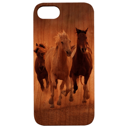 Horses - UV Color Printed Wood Phone Case