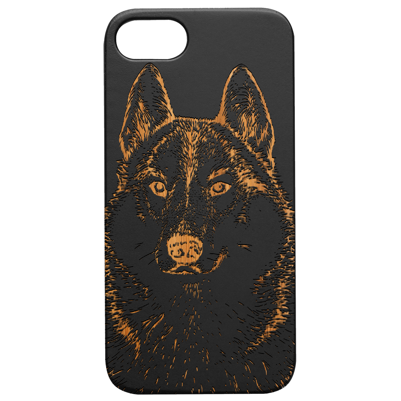 Husky - Engraved Wood Phone Case