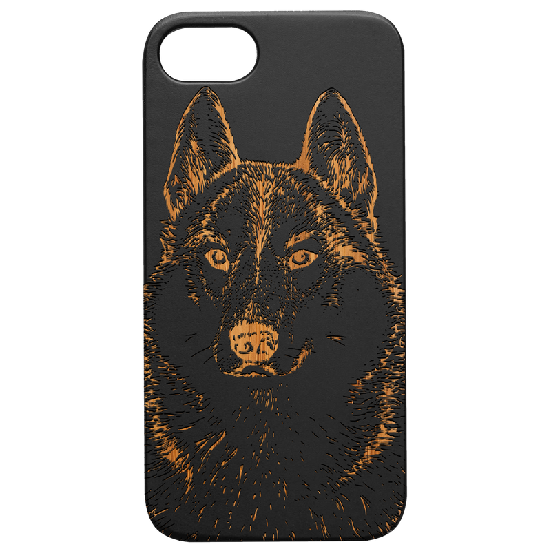 Husky - Engraved Wood Phone Case