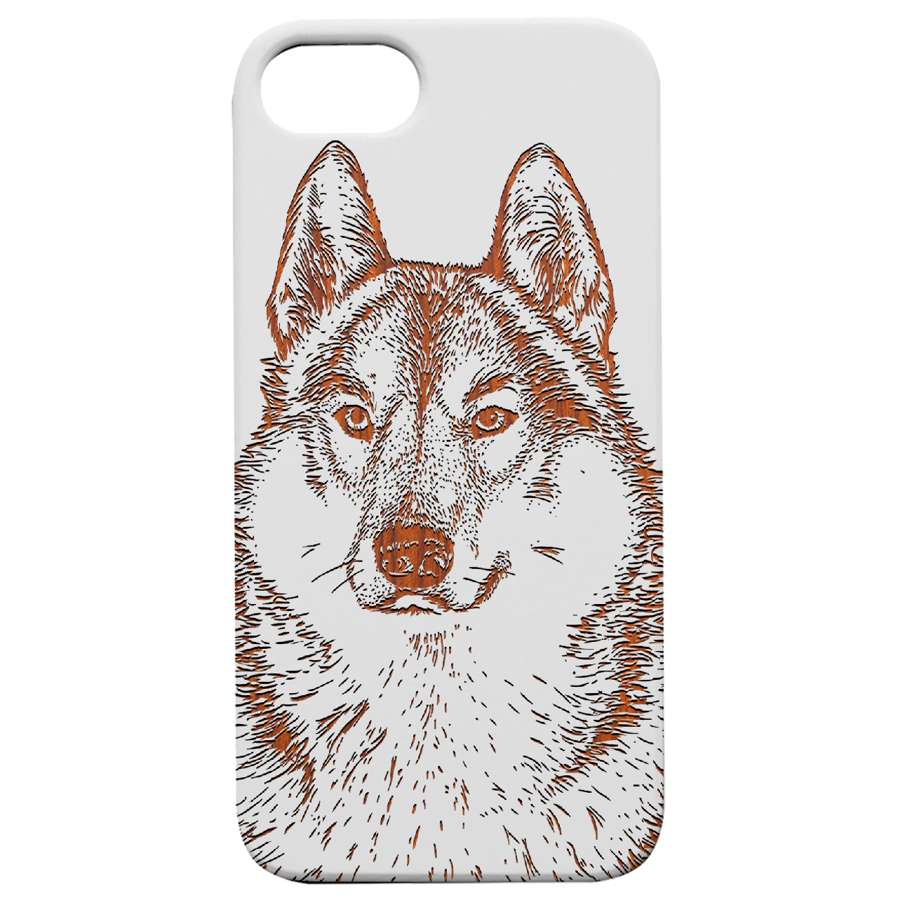 Husky - Engraved Wood Phone Case