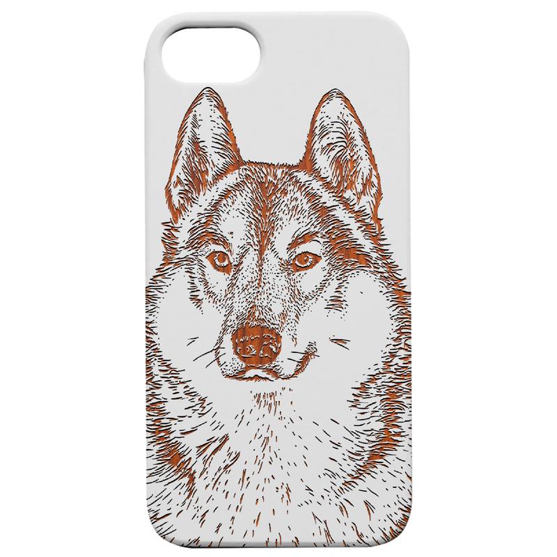 Husky - Engraved Wood Phone Case