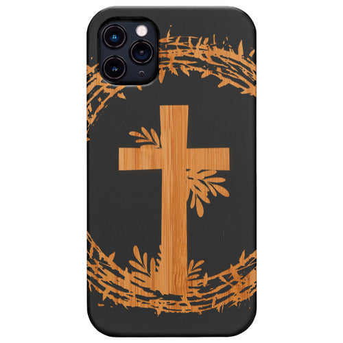 Crucified 2 - Engraved Wood Phone Case