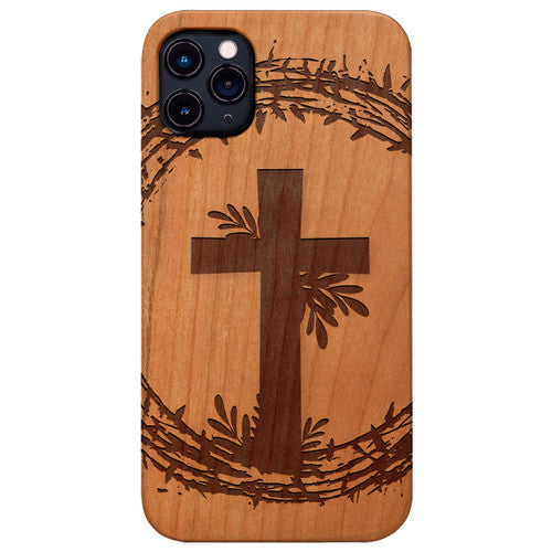 Crucified 2 - Engraved Wood Phone Case