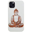 Buddha Meditation - Engraved Wood Phone Case