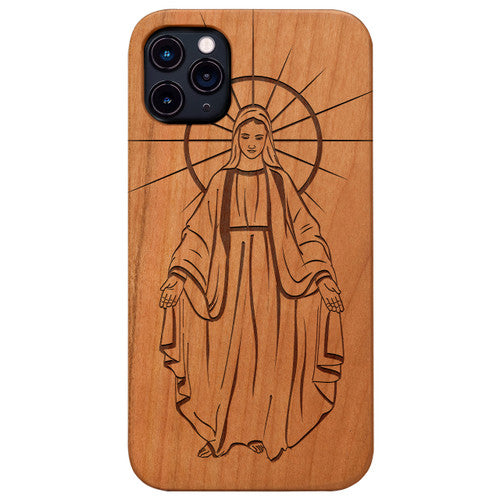 Mother Mary - Engraved Wood Phone Case