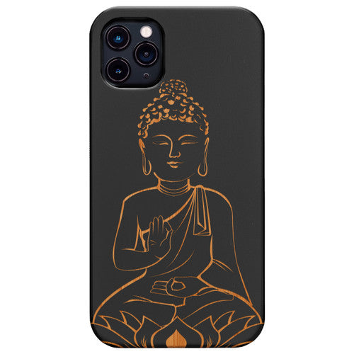 Buddha Blessings - Engraved Wood Phone Case