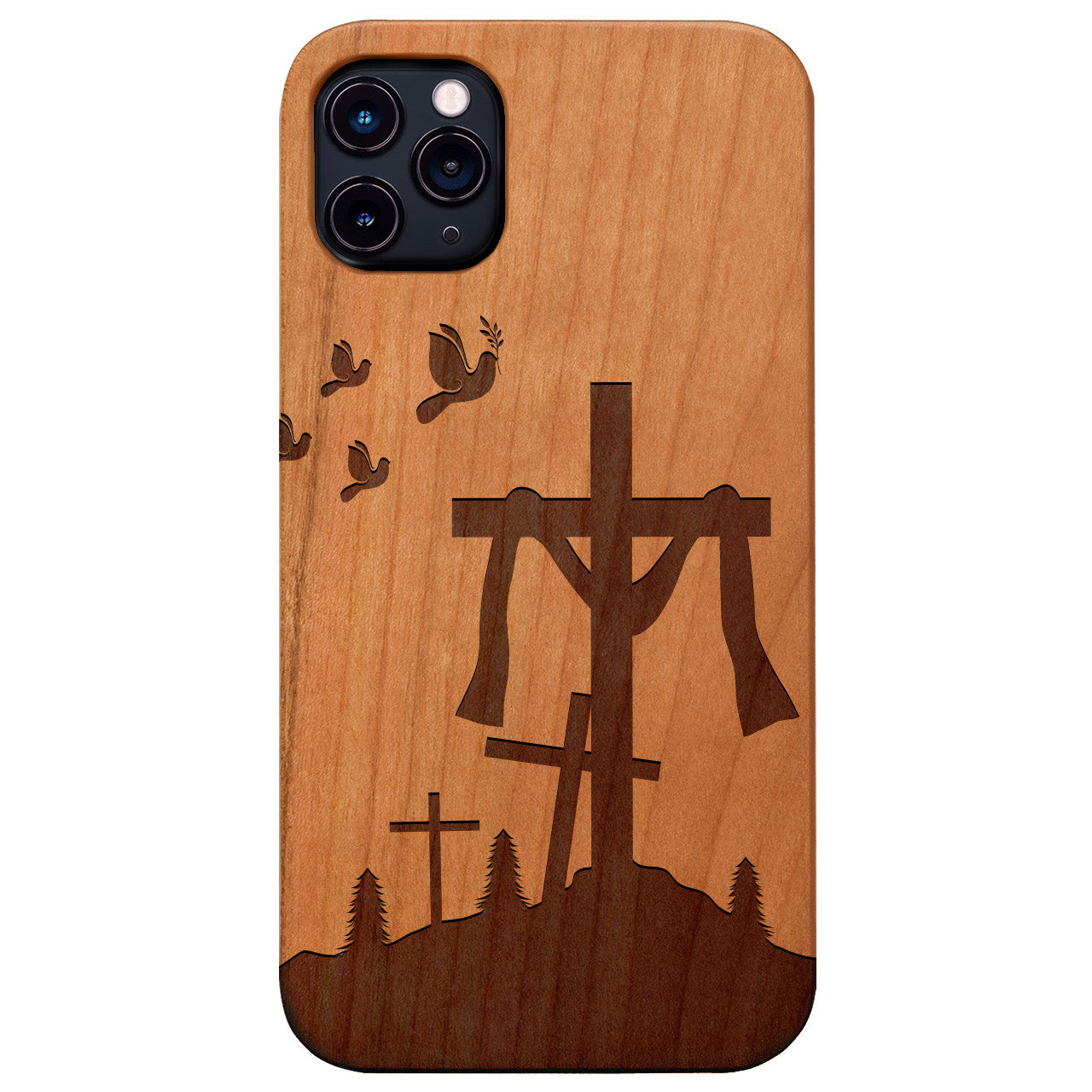 Jesus for All - Engraved Wood Phone Case