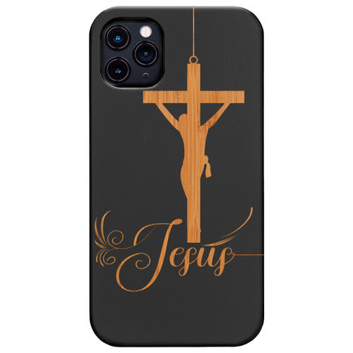 The Holy Cross - Engraved Wood Phone Case