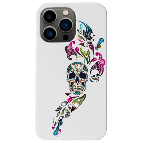 Sugar Skull Paisley - UV Color Printed Wood Phone Case