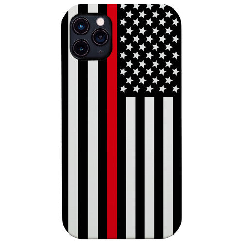 USA Flag - Color Printed Wood Phone Case