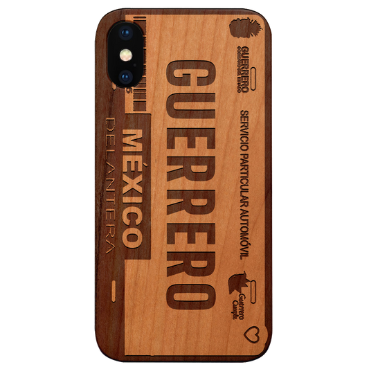 GUERRERO - Plate Engraved Wood Phone Case