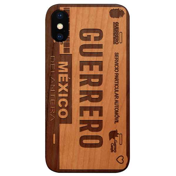 GUERRERO - Plate Engraved Wood Phone Case