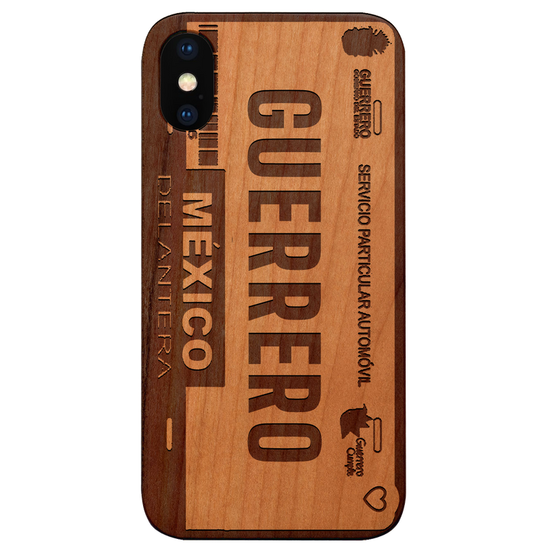 GUERRERO - Plate Engraved Wood Phone Case