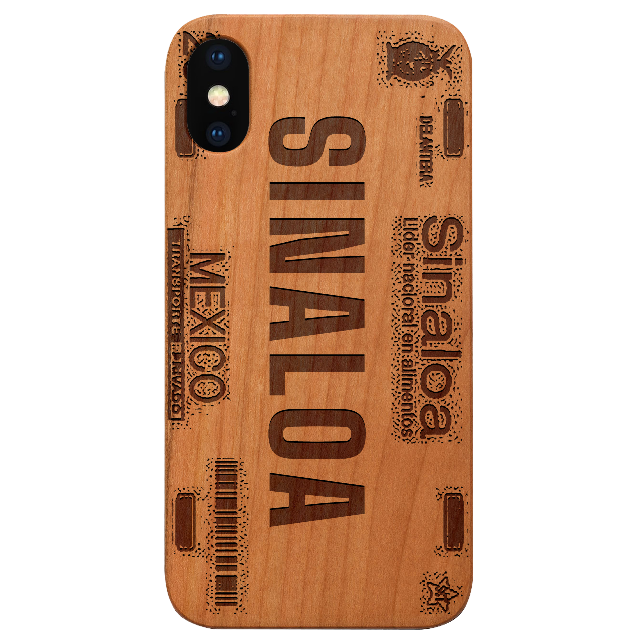 SINALOA - Plate Engraved Wood Phone Case