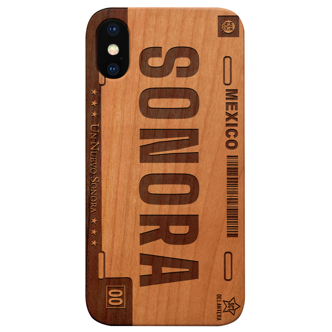 SONORA - Plate Engraved Wood Phone Case