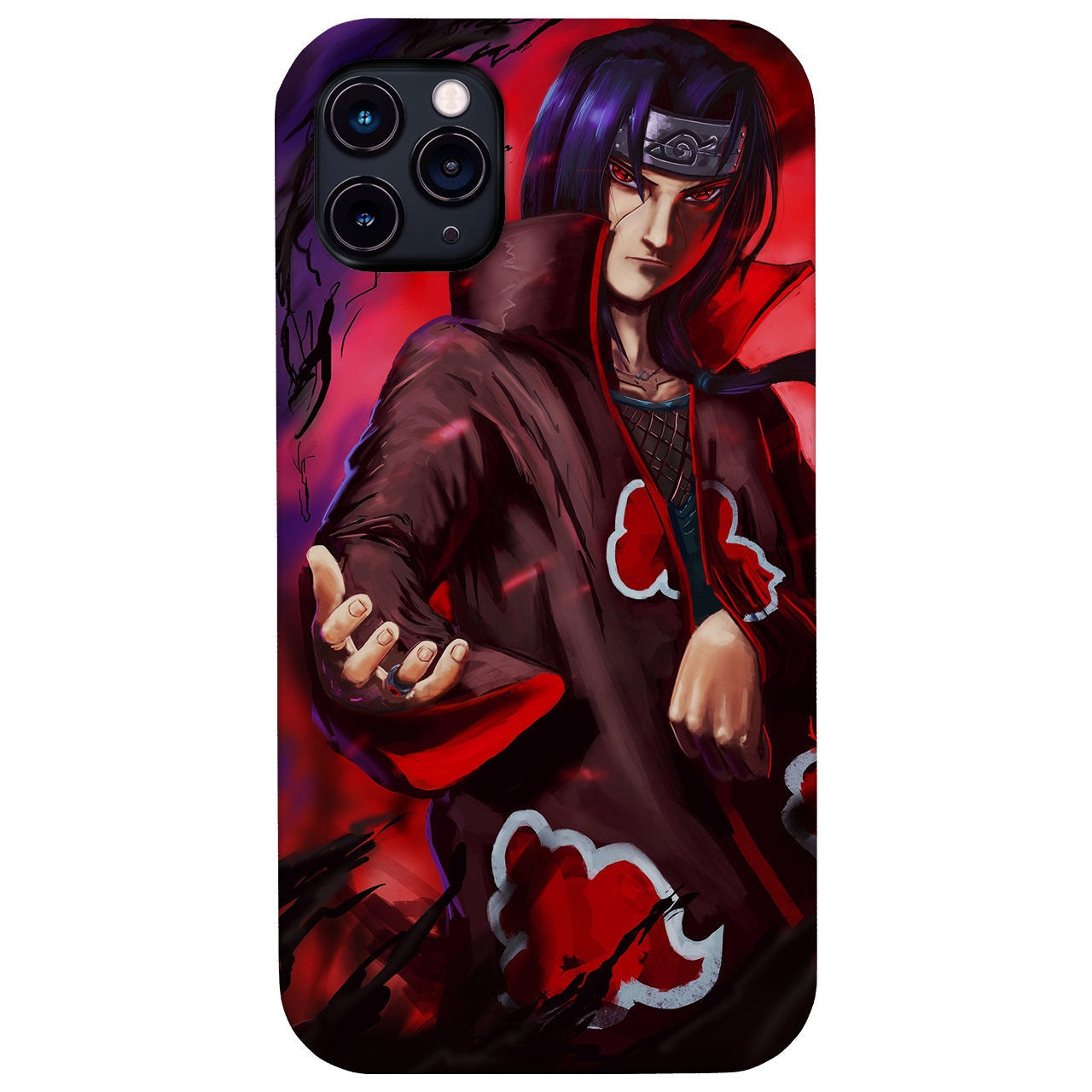 Itachi Uchiha Akatsuki Anime - UV Color Printed Wood Phone Case