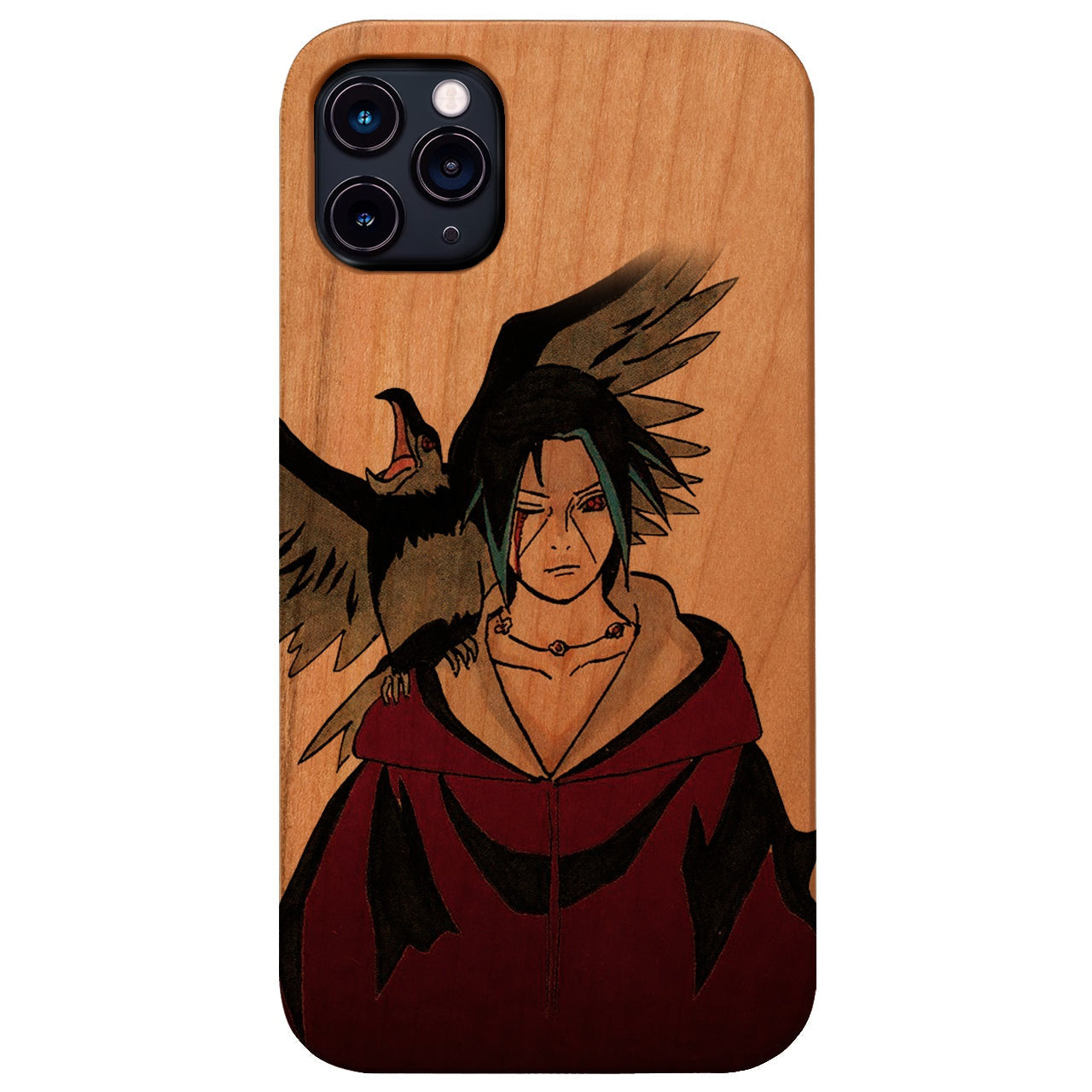 Naruto Sasuke - UV Color Printed Wood Phone Case