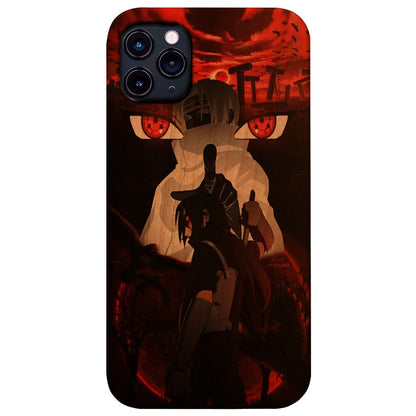 Itachi Uchiha Naruto Character - UV Color Printed Wood Phone Case