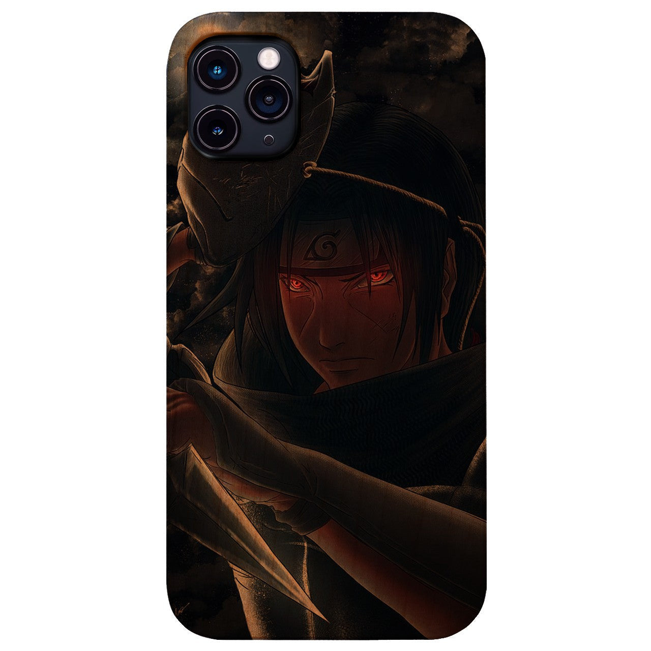 Itachi Uchiha Naruto Character 2 - UV Color Printed Wood Phone Case